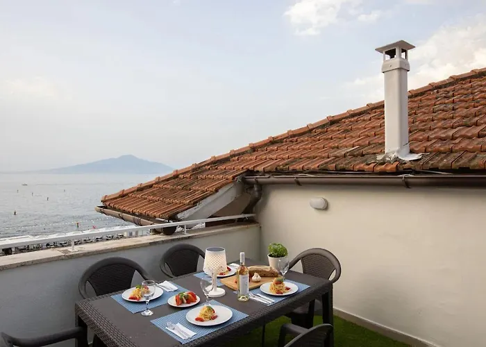 公寓 Sorrentovibes - Seaview On The & Amazing Views Terrace *